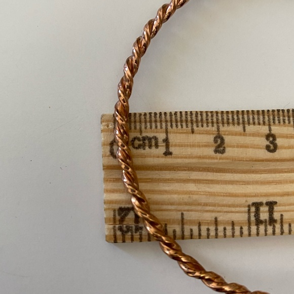 925 Silver handmade 2.5” diameter twisted rope bangle - Picture 3 of 3